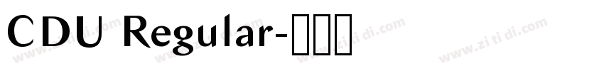 CDU Regular字体转换